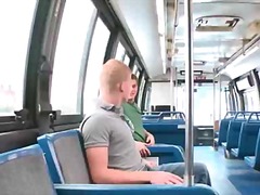 Men get picked up by a bus and get fucking and sucking